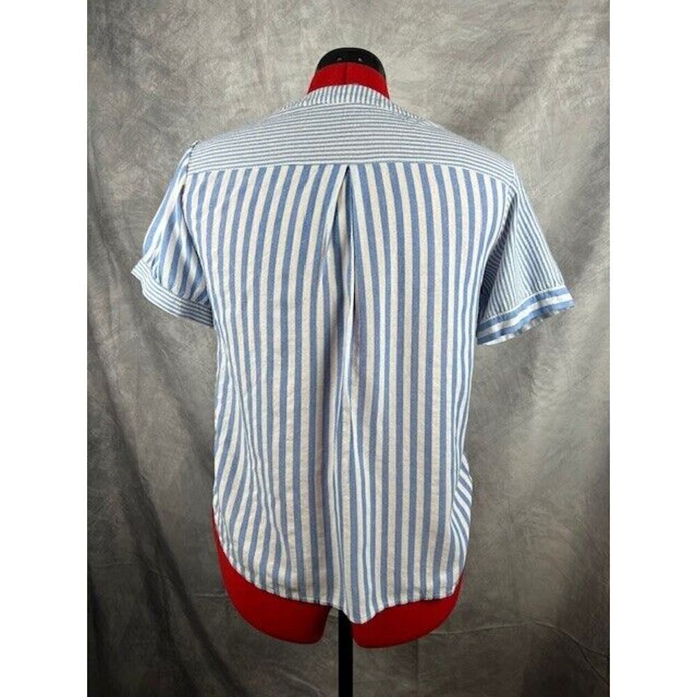 Loveu.dear Womens V Neck Short Sleeves Multicolor Striped Top Size XL - Picture 4 of 8